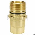 Dixon W Series Wing Style Hydraulic Interchange Coupler, 3/4 in x 1/2-14 Nominal, Brass Body/Buna-N Seal,  W6F4-B